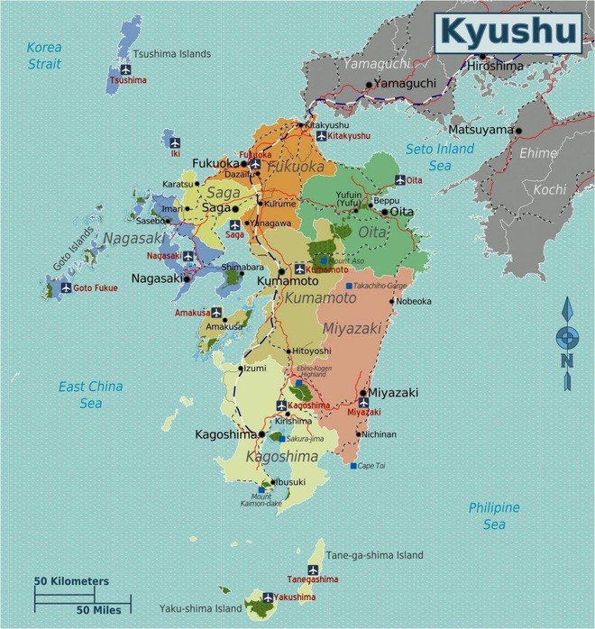 Japan_Kyushu_Map