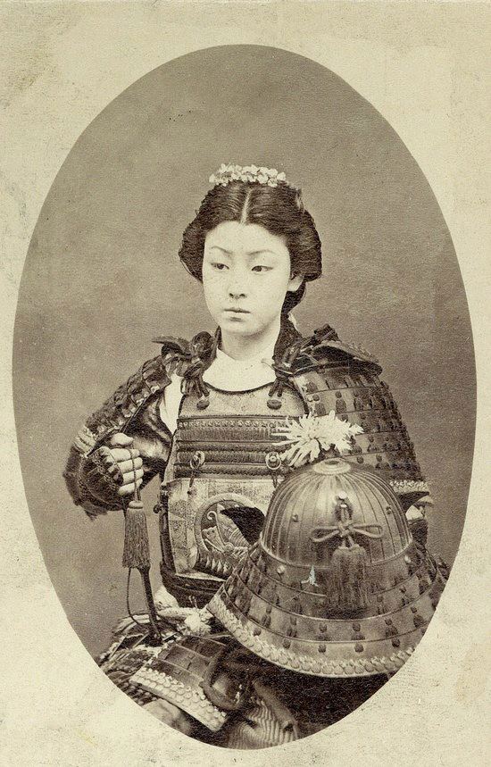 Photograph of Samurai Woman in armor